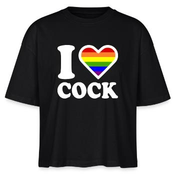 I love cock - Stanley/Stella Nova Women’s Boxy Organic T-Shirt - black - Front - Anna (173cm)