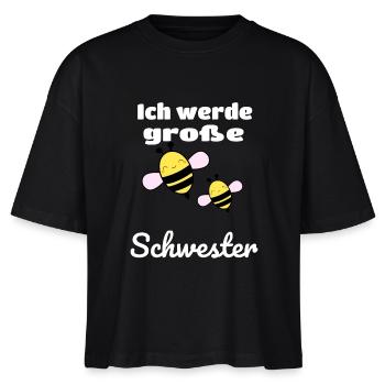 Ich werde große Schwester - Stanley/Stella Frauen Boxy Bio-T-Shirt Nova - Schwarz - Vorne - Anna (173cm)