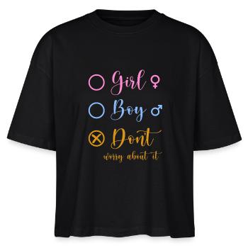 Gender Keeper Gender Reveal Party - Stanley/Stella Frauen Boxy Bio-T-Shirt Nova - Schwarz - Vorne - Anna (173cm)
