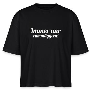 Sächsischer Dialekt Sachsen Sächsische Sprüche - Stanley/Stella Frauen Boxy Bio-T-Shirt Nova - Schwarz - Vorne - Anna (173cm)
