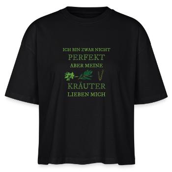 Kräuter Wildkräuter Gärtnerin - Stanley/Stella Frauen Boxy Bio-T-Shirt Nova - Schwarz - Vorne - Anna (173cm)