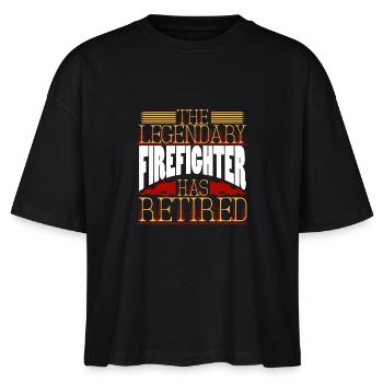 Feuerwehrmann Rente Ruhestand - Stanley/Stella Frauen Boxy Bio-T-Shirt Nova - Schwarz - Vorne - Anna (173cm)