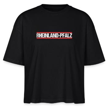 Rheinland Pfälzer Pfälzerin Rheinland Pfalz - Stanley/Stella Frauen Boxy Bio-T-Shirt Nova - Schwarz - Vorne - Anna (173cm)