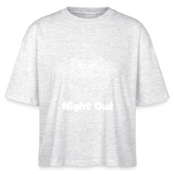 Night Owl - Stanley/Stella Nova Women’s Boxy Organic T-Shirt - heather white - Front - Anna (173cm)