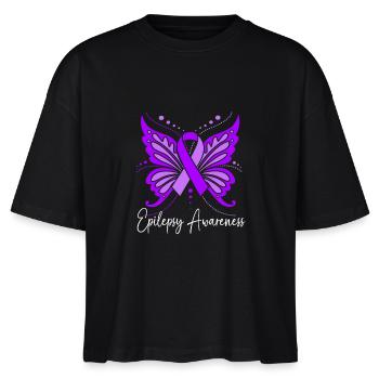 Epilepsy - Stanley/Stella Nova Women’s Boxy Organic T-Shirt - black - Front - Anna (173cm)