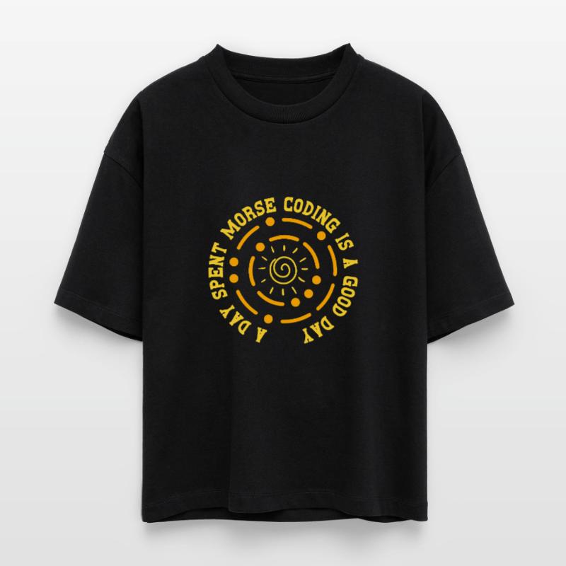 Morsecode Morse Code A Day Spend Morse Coding Stanley/Stella Frauen Boxy Bio-T-Shirt Nova