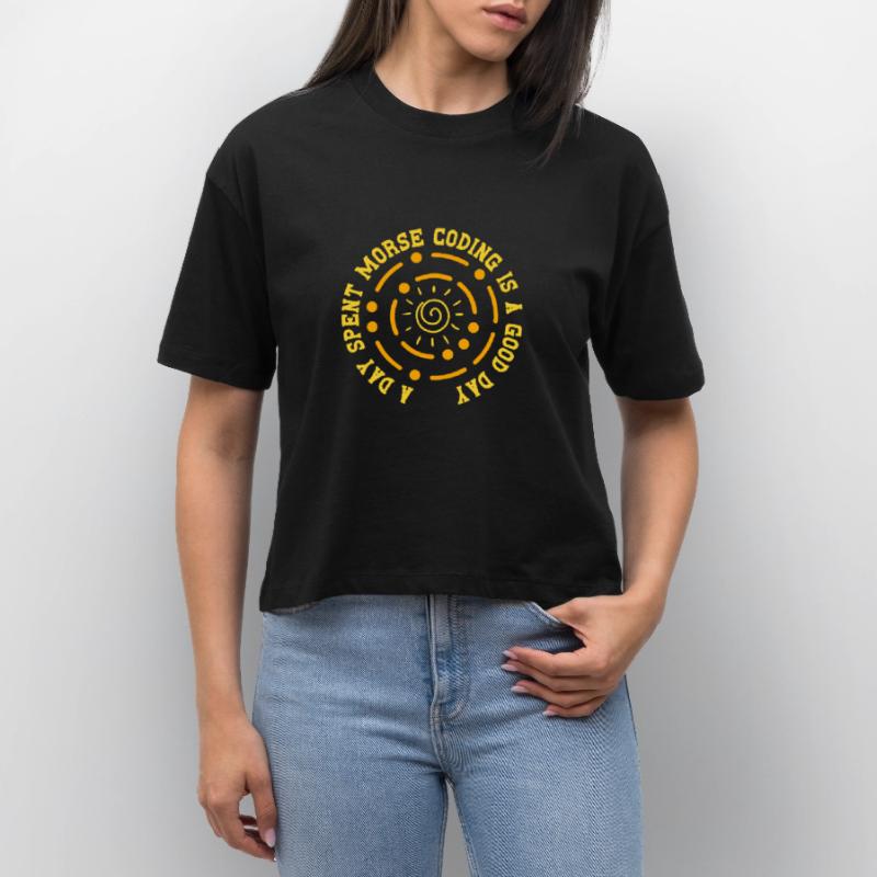 Morsecode Morse Code A Day Spend Morse Coding Stanley/Stella Frauen Boxy Bio-T-Shirt Nova