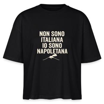 Napoli - Keine Italienerin, ich bin Neapolitanerin - Stanley/Stella Frauen Boxy Bio-T-Shirt Nova - Schwarz - Vorne - Anna (173cm)