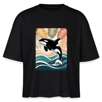 Orque Animal marin Épaulard Orque - T-shirt bio NOVA Stanley/Stella Femme - noir - Devant - Anna (173cm)
