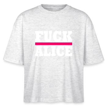 Fuck alice - T-shirt bio NOVA Stanley/Stella Femme - blanc chiné - Devant - Anna (173cm)