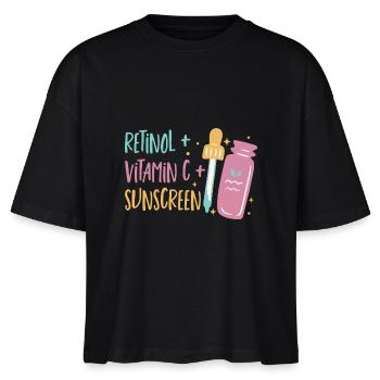 Haar- und Hautspezialist Dermatologie Hautarzt - Stanley/Stella Frauen Boxy Bio-T-Shirt Nova - Schwarz - Vorne - Anna (173cm)