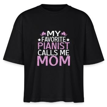 Pianist sohn, Pianist tochter - Stanley/Stella Frauen Boxy Bio-T-Shirt Nova - Schwarz - Vorne - Anna (173cm)