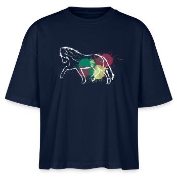 Red Trot - Stanley/Stella Frauen Boxy Bio-T-Shirt Nova - Navy - Vorne - Anna (173cm)