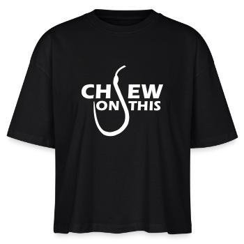 Angler Haken - Stanley/Stella Frauen Boxy Bio-T-Shirt Nova - Schwarz - Vorne - Anna (173cm)