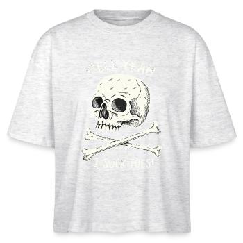 Fétichisme des orteils du crâne et des os - T-shirt bio NOVA Stanley/Stella Femme - blanc chiné - Devant - Anna (173cm)