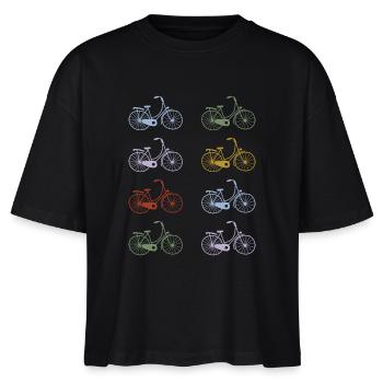 Vélos rétro peints à la main - T-shirt bio NOVA Stanley/Stella Femme - noir - Devant - Anna (173cm)