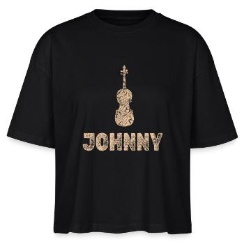 Geschenk für Johnny - Stanley/Stella Frauen Boxy Bio-T-Shirt Nova - Schwarz - Vorne - Anna (173cm)