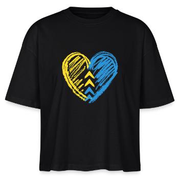 Diagramm des Down-Syndroms der Herzschleife - Stanley/Stella Frauen Boxy Bio-T-Shirt Nova - Schwarz - Vorne - Anna (173cm)