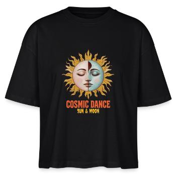Cosmic Dance Spirituality Gift - Stanley/Stella Nova Women’s Boxy Organic T-Shirt - black - Front - Anna (173cm)