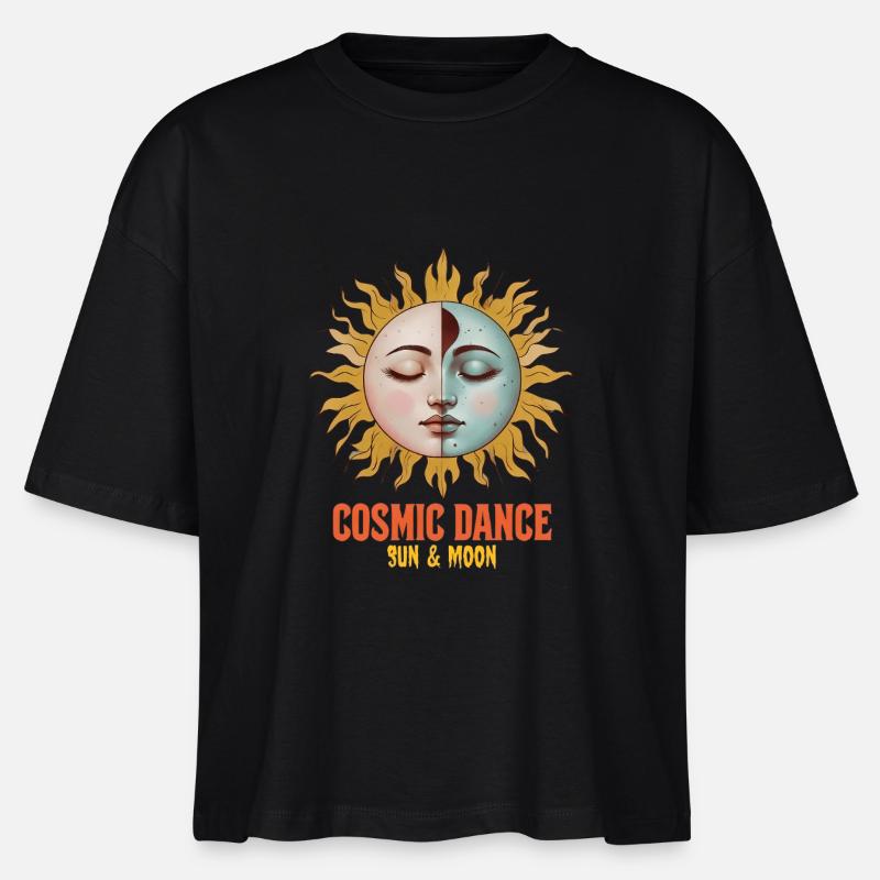 Cosmic Dance Spirituality Gift - Stanley/Stella Nova Women’s Boxy Organic T-Shirt - black