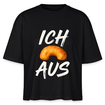 Lustiger Spruch Humor Ich Flip Aus Geschenkidee - Stanley/Stella Frauen Boxy Bio-T-Shirt Nova - Schwarz - Vorne - Anna (173cm)
