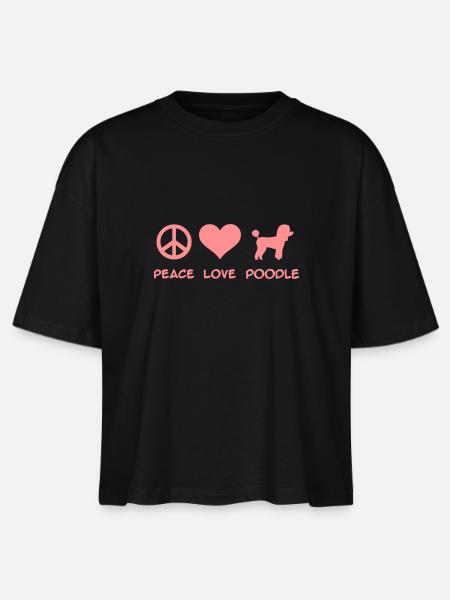 Pudel - Stanley/Stella Frauen Boxy Bio-T-Shirt Nova - Schwarz