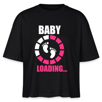 Baby loading - Stanley/Stella Vrouwen Boxy bio-T-shirt Nova - zwart - Voor - Anna (173cm)