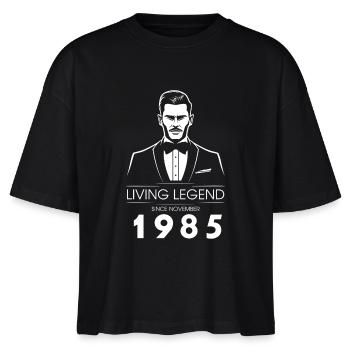 40. Geburtstag Living Legend (GENT) since 11/1985 - Stanley/Stella Frauen Boxy Bio-T-Shirt Nova - Schwarz - Vorne - Anna (173cm)