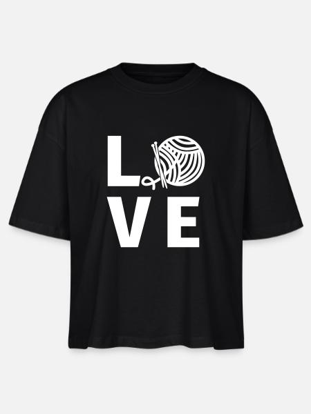 Stricken - Stanley/Stella Frauen Boxy Bio-T-Shirt Nova - Schwarz