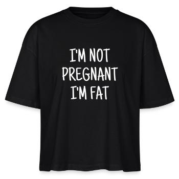 Fat - Chubby - Sport - Diet - Humor - Plump - Joke - Stanley/Stella Nova Women’s Boxy Organic T-Shirt - black - Front - Anna (173cm)