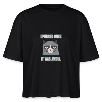 Chat grincheux - T-shirt bio NOVA Stanley/Stella Femme - noir - Devant - Anna (173cm)
