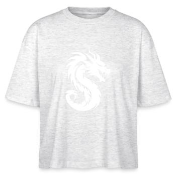 Gefährliches Tattoo Monster Drache Style - Stanley/Stella Frauen Boxy Bio-T-Shirt Nova - Weiß meliert - Vorne - Anna (173cm)