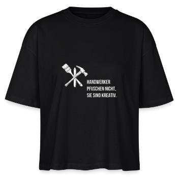 Handwerker pfuschen nicht, sie sind kreativ. - Stanley/Stella Frauen Boxy Bio-T-Shirt Nova - Schwarz - Vorne - Anna (173cm)