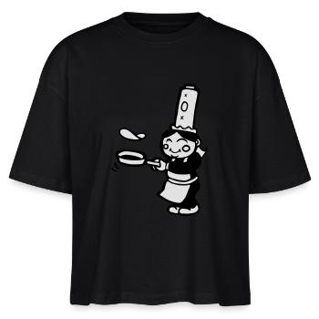 bigoudene bretonne crèpe de bretagne - T-shirt bio NOVA Stanley/Stella Femme - noir - Devant - Anna (173cm)