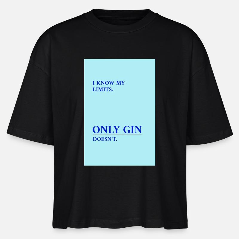 Gin har ingen grænser - Stanley/Stella Nova økologisk T-shirt med boxy-snit til damer - sort