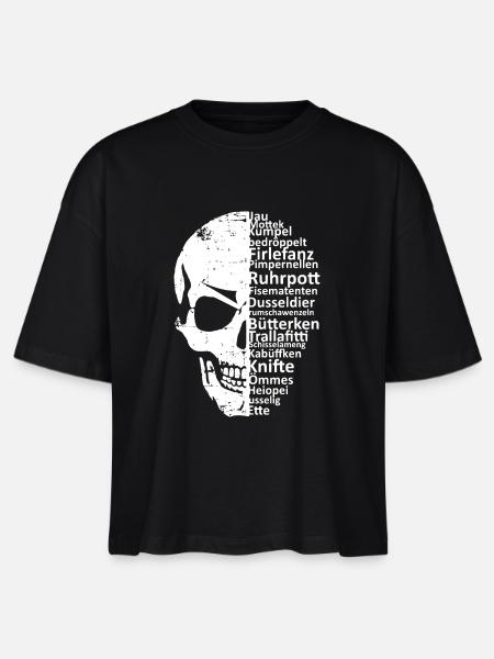 Ruhrpottskull - Stanley/Stella Frauen Boxy Bio-T-Shirt Nova - Schwarz