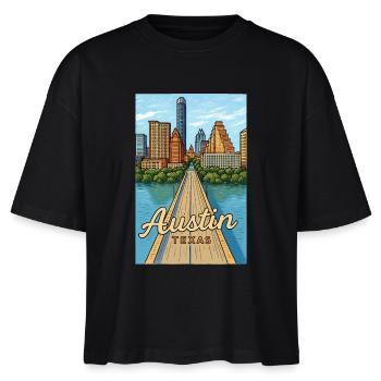Austin, Texas - Stanley/Stella Nova Women’s Boxy Organic T-Shirt - black - Front - Anna (173cm)