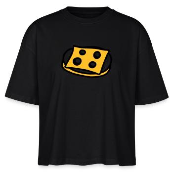 Käsebrot - V2 - Stanley/Stella Frauen Boxy Bio-T-Shirt Nova - Schwarz - Vorne - Anna (173cm)