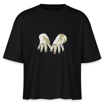 Love / Hate - Stanley/Stella Frauen Boxy Bio-T-Shirt Nova - Schwarz - Vorne - Anna (173cm)