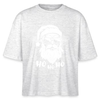 Père Noël décontracté avec des lunettes de soleil HoHoHo - T-shirt bio NOVA Stanley/Stella Femme - blanc chiné - Devant - Anna (173cm)