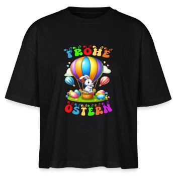 Frohe Ostern - Stanley/Stella Frauen Boxy Bio-T-Shirt Nova - Schwarz - Vorne - Anna (173cm)