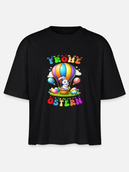 Frohe Ostern - Stanley/Stella Frauen Boxy Bio-T-Shirt Nova - Schwarz