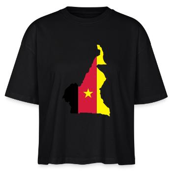 Cameroun - T-shirt bio NOVA Stanley/Stella Femme - noir - Devant - Anna (173cm)
