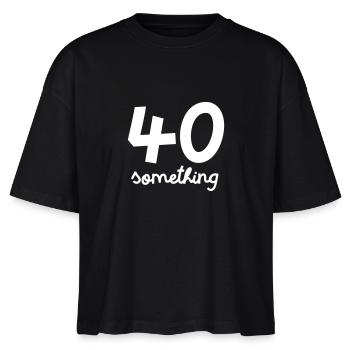 40 Something - Stanley/Stella Frauen Boxy Bio-T-Shirt Nova - Schwarz - Vorne - Anna (173cm)