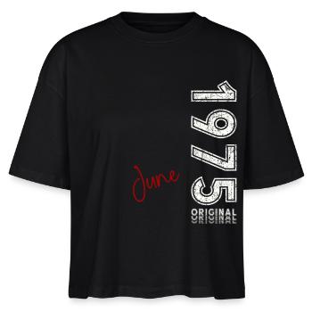 50e anniversaire Original juin 1975 - T-shirt bio NOVA Stanley/Stella Femme - noir - Devant - Anna (173cm)