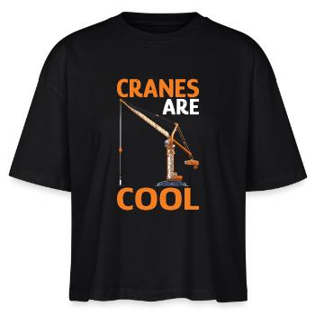 Cranes Are Cool - Stanley/Stella Frauen Boxy Bio-T-Shirt Nova - Schwarz - Vorne - Anna (173cm)