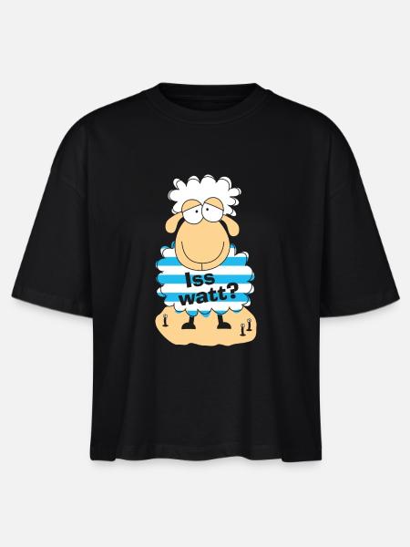 Iss watt? - Stanley/Stella Frauen Boxy Bio-T-Shirt Nova - Schwarz