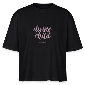 divine child - hell - Stanley/Stella Frauen Boxy Bio-T-Shirt Nova - Schwarz - Vorne - Anna (173cm)