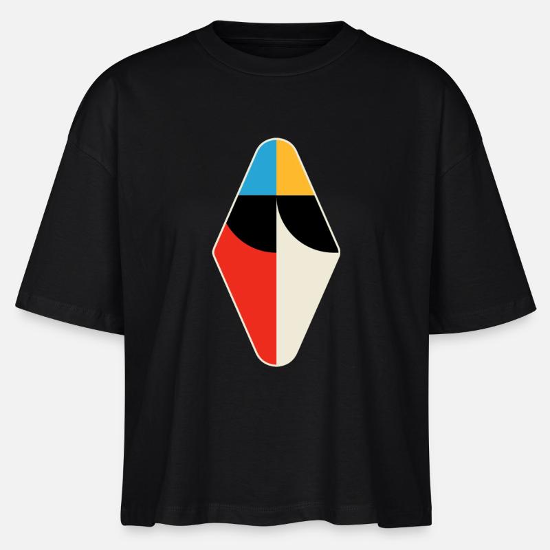 Five Colours: Playing with Form and Colour - Stanley/Stella Nova Women’s Boxy Organic T-Shirt - black