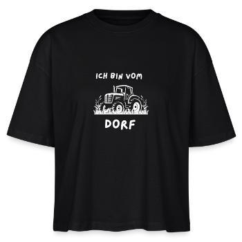Ich bin vom Dorf - Stanley/Stella Frauen Boxy Bio-T-Shirt Nova - Schwarz - Vorne - Anna (173cm)